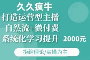 久久疯牛·自然流+微付费(12月23更新)打造运营型主播，包11月+12月-游客之家
