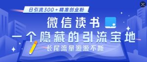 微信读书，一个隐藏的引流宝地，不为人知的小众打法，日引流300+精准创业粉，长尾流量源源不断-游客之家