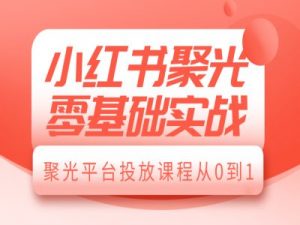 小红书聚光零基础实战，聚光平台投放课程从0到1-游客之家