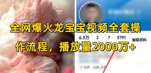 全网爆火龙宝宝视频全套操作流程，播放量2000万+-游客之家