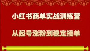 小红书商单实战训练营，从0到1教你如何变现，从起号涨粉到稳定接单，适合新手-游客之家
