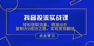 抖音投流实战课，轻松获取流量，精准出价，复制大V成功之路，实现变现翻倍-游客之家