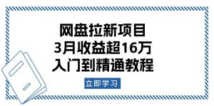 网盘拉新项目：3月收益超16万，入门到精通教程-游客之家