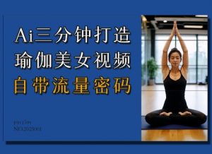 Ai3分钟打造瑜伽美女视频，自带流量密码-游客之家