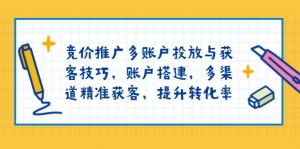 竞价推广多账户投放与获客技巧，账户搭建，多渠道精准获客，提升转化率-游客之家