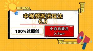 中视频搬运玩法6.0，利用软件双重去重，100%过原创，小白也能月入5w+-游客之家