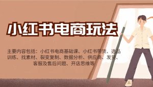 小红书电商玩法：带货/选品/找素材/裂变/数据分析/供应商/发货/售后/开店思维等-游客之家