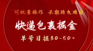 快递包裹撸金 单号日撸30-50+ 可批量 长久稳定收益【揭秘】-游客之家
