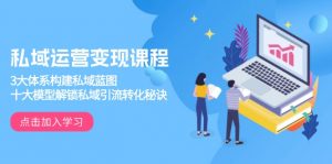 私域运营变现课程，3大体系构建私域蓝图，十大模型解锁私域引流转化秘诀-游客之家