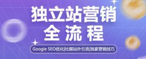 独立站营销全流程，Google SEO优化，社媒站外引流，独家营销技巧-游客之家