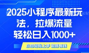2025年小程序最新玩法，流量直接拉爆，单日稳定变现1000+-游客之家