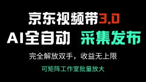 京东视频带货3.0，Ai全自动采集＋自动发布，完全解放双手，收入无上限...-游客之家