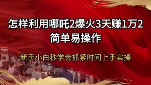 怎样利用哪吒2爆火3天赚1万2简单易操作新手小白秒学会抓紧时间上手实操-游客之家