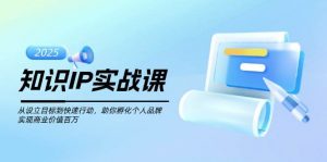 知识IP实战课，从设立目标到快速行动，助你孵化个人品牌，实现商业价值百万-游客之家