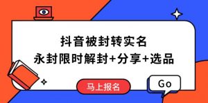 抖音被封转实名攻略，永久封禁也能限时解封，分享解封后高效选品技巧-游客之家