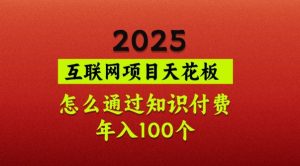 2025项目天花板，普通怎么通过知识付费翻身，年入百个【揭秘】-游客之家