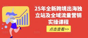 25年全新跨境出海独立站及全域流量营销实操课程，跨境电商独立站TIKTOK全域营销普货特货玩法大全-游客之家