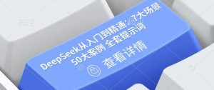 DeepSeek从入门到精通：7大场景 50大案例 全套提示词【文档】-游客之家