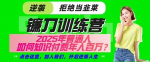 镰刀训练营超级IP合伙人,25年普通人如何通过“知识付费”实现逆袭-游客之家