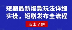短剧最新爆款玩法详细实操，短剧发布全流程-游客之家