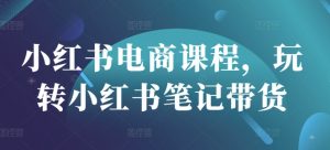 小红书电商课程,玩转小红书笔记带货-游客之家