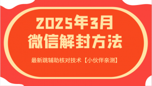 2025年3月微信解封方法 最新跳辅助核对技术【小伙伴亲测】-游客之家