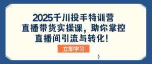 2025千川投手特训营：直播带货实操课，助你掌控直播间引流与转化！-游客之家