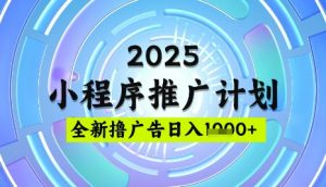 2025微信小程序推广计划，撸广告玩法，日均5张，稳定简单【揭秘】-游客之家
