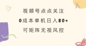 视频号点点关注，0成本单号80+，可矩阵，绿色正规，长期稳定【揭秘】-游客之家