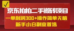 京东拍拍二手搬砖项目，一单纯利润3张，操作简单，小白兼职副业首选-游客之家