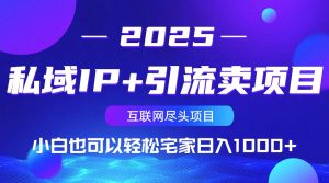 私域IP+引流卖项目,小白也可以做到轻松宅家日入1000+-游客之家