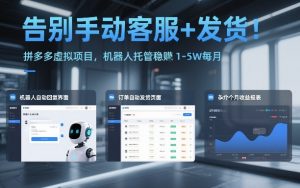 告别手动客服+发货!拼多多虚拟项目,机器人托管稳賺1-5W每月【揭秘】-游客之家