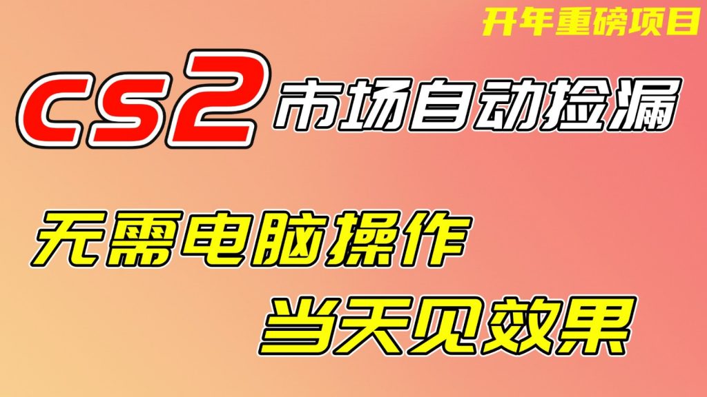 CS2市场挂机项，无需电脑操作，无需进入游戏，当天见效果，支持任何形式验证-游客之家