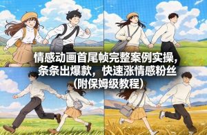 情感动画首尾帧完整案例实操，条条出爆款，快速涨情感粉丝(附保姆级教程)-游客之家