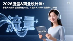 2026流量&商业设计课：普通人IP变现与流量转化心法，打造年入50万+可持续个人事业-游客之家