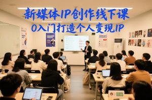 新媒体IP创作线下课，0入门打造个人变现IP-游客之家