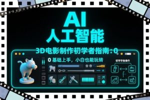 AI人工智能3D电影制作初学者指南：0基础上手，小白也能玩转-游客之家