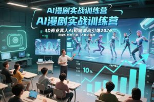 AI漫剧实战训练营，3D商业真人AI短剧漫剧引爆2026，流量红利期已至，入场正当时-游客之家
