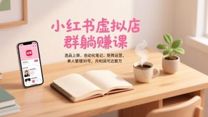 小红书虚拟店群躺赚课，选品上架、自动化笔记、矩阵运营，单人管理30号，月利润可达数万-游客之家