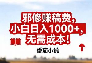 番茄小说赚稿费邪修玩法无需成本，真实日入1000+，超级简单！-游客之家
