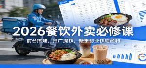 2026餐饮外卖必修课：前台搭建，推广提权，新手创业快速盈利-游客之家