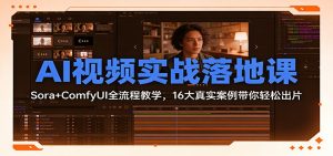 AI视频实战落地课：Sora+ComfyUI全流程教学，16大真实案例带你轻松出片-游客之家