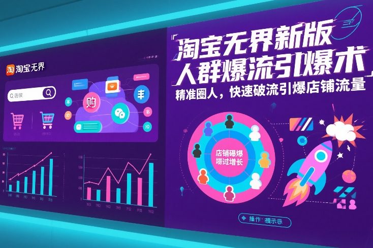 淘宝无界新版人群爆流引爆术，精准圈人，快速破流引爆店铺流量-游客之家