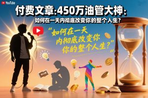 付费文章：450万油管大神：如何在一天内彻底改变你的整个人生？-游客之家