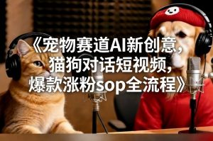 宠物赛道AI新创意，猫狗对话短视频，爆款涨粉sop全流程-游客之家