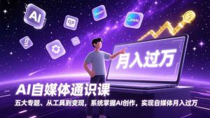 AI自媒体通识课，五大专题、从工具到变现，系统掌握AI创作，实现自媒体月入过万-游客之家