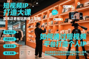 短视频ip打造大课，实体店老板玩转线上攻略-游客之家