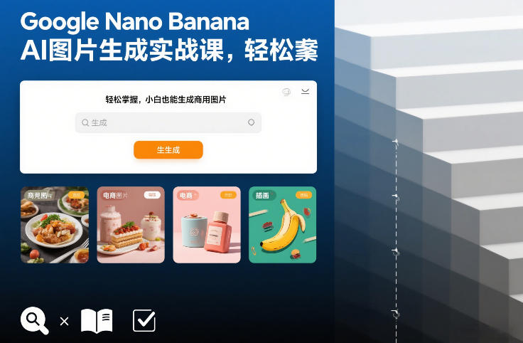 Google Nano Banana AI图片生成实战课，轻松掌握，小白也能生成商用图片-游客之家