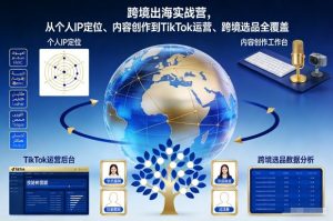 跨境出海实战营，从个人IP定位、内容创作到TikTok运营、跨境选品全覆盖-游客之家