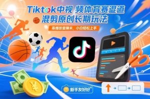Tiktok中视频体育赛道混剪原创长期玩法，靠播放量賺米，小白轻松上手-游客之家